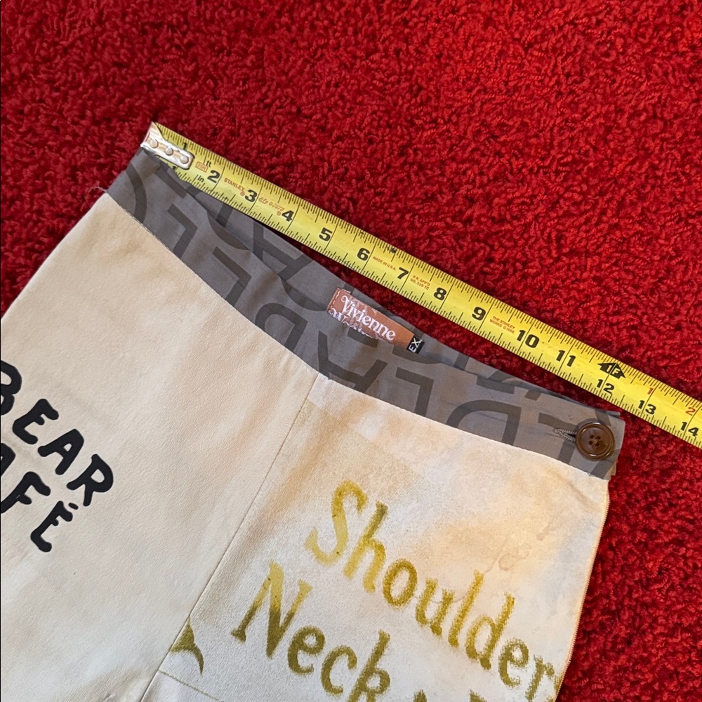 Vivienne Westwood GOLD LABEL LEATHER STRETCH PANTS MEANINGLESS PRINT 2015 - Picture 6 of 16